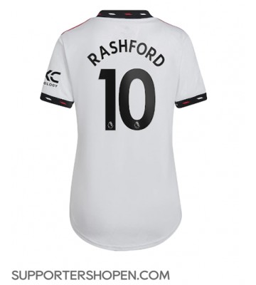 Manchester United Marcus Rashford #10 Borta Matchtröja Dam 2022-23 Kortärmad